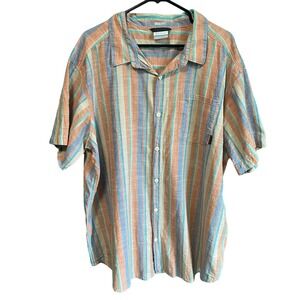 Columbia Under Exposure Striped Yarn Dye Men's Button Up XXL